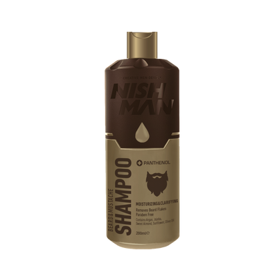 Шампунь для бороди та вусів Nishman Beard and Mustache Care Shampoo 200 мл 8682035083153 фото