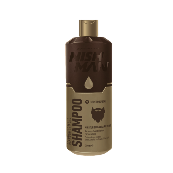 Шампунь для бороди та вусів Nishman Beard and Mustache Care Shampoo 200 мл 8682035083153 фото