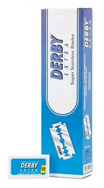 Лезвия для бритья Дерби Derby Extra Blue (20x10) 200шт DRBEXDE101 фото