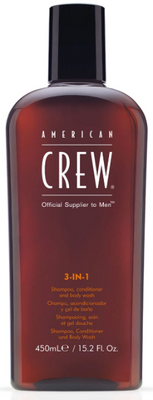 Засіб для волосся і тіла 3 в 1 American Crew Classic 3-in-1 450 мл 738678251416 фото