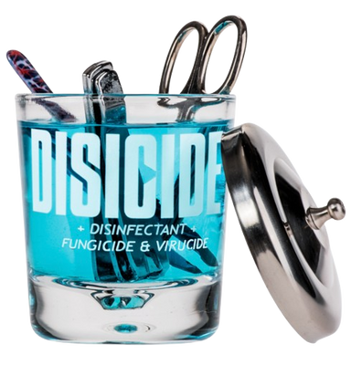 Манікюрна склянка для дезінфекції інструментів Disicide Small Glass Jar 160 мл D720019 фото