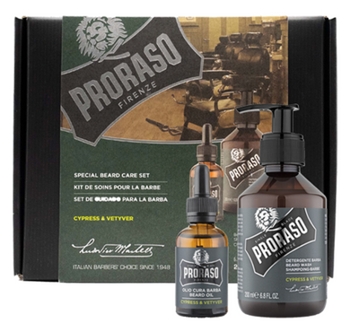 Набір для бороди Proraso Duo Pack Oil + Shampoo Cypress & Vetyver 8004395007479 фото