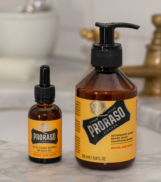 Набір для бороди Proraso Duo Pack Oil + Shampoo Wood & Spice 8004395007455 фото