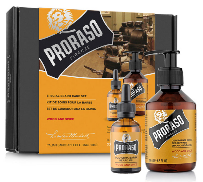 Набір для бороди Proraso Duo Pack Oil + Shampoo Wood & Spice 8004395007455 фото