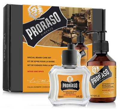 Набор для бороды Proraso Duo Pack Beard Balm + Shampoo Wood & Spice 8004395007356 фото