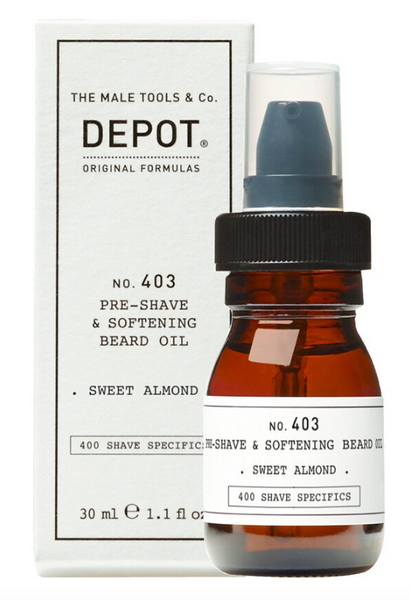 Олія пом'якшуюча для бороди перед голінням Depot 403 Shave Specifics Pre-Shave & Softening Beard Oil 30 мл 060950 фото