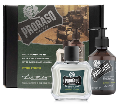 Набор для бороды Proraso Duo Pack Beard Balm + Shampoo Cypress & Vetyver 8004395007370 фото