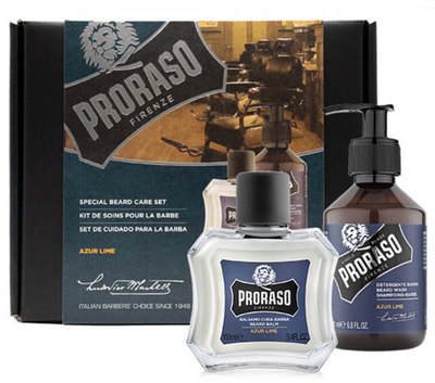 Набор для бороды Proraso Duo Pack Beard Balm + Shampoo Azur Lime 8004395007363 фото