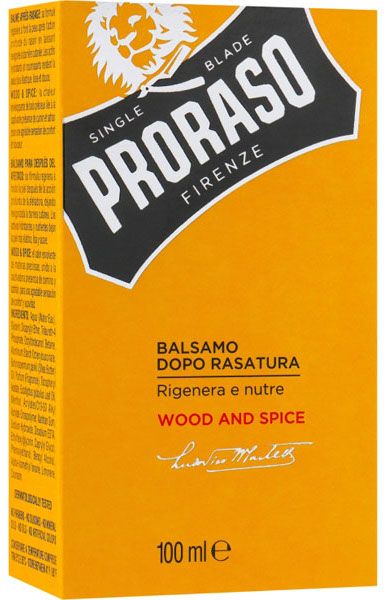 Бальзам після гоління Proraso After Shave Balm Wood & Spice 100 мл 8004395007806 фото