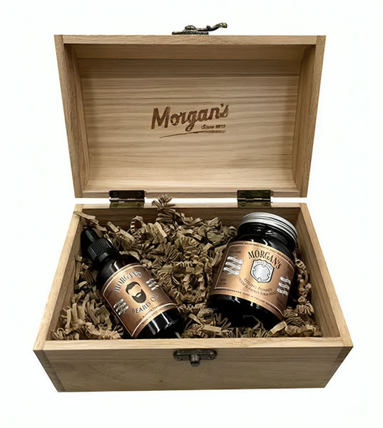 Подарочный набор стилизации волос и бороды Морганс Morgan's Wooden Oudh & Amber Chest M311 фото